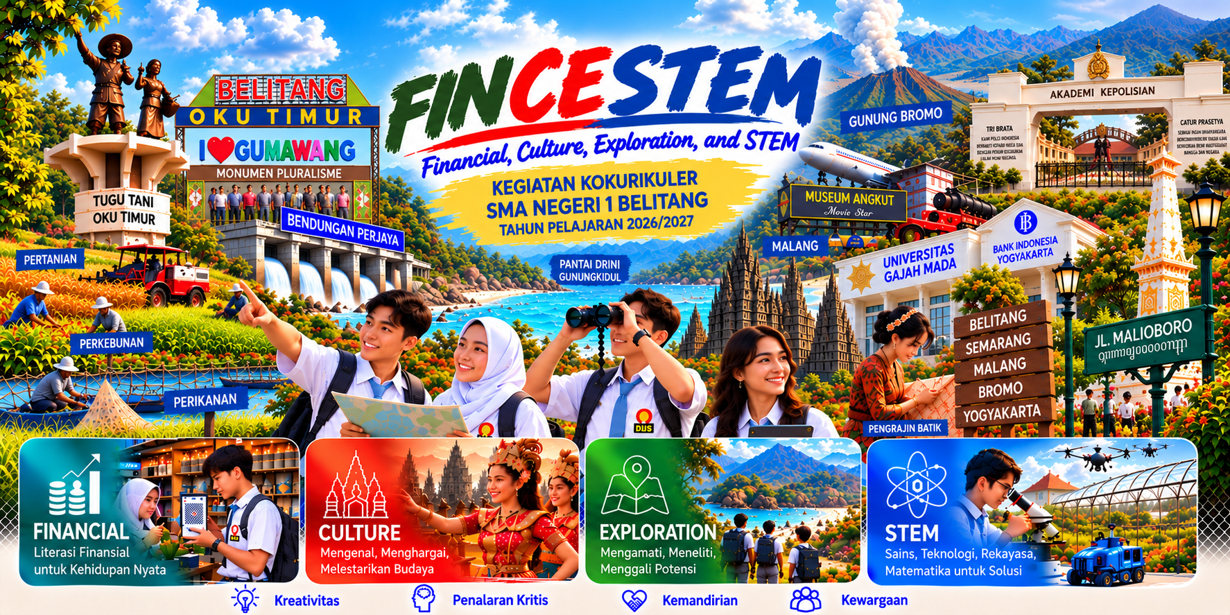 Banner Resmi FINCESTEM SMAN 1 Belitang 2026
